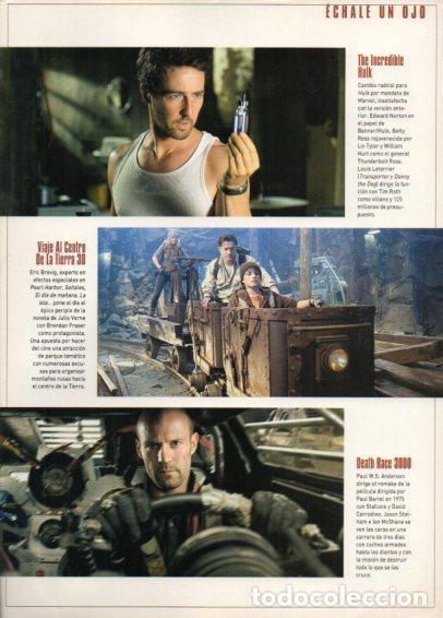 Otros art&iacute;culos de coleccionismo en papel: LAMINA V48439: Increible Hulk, Death Race 300 y Viaje al centro de la tierra