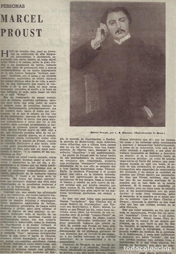Otros art&iacute;culos de coleccionismo en papel: LAMINA 35618: Marcel Proust - VVAA