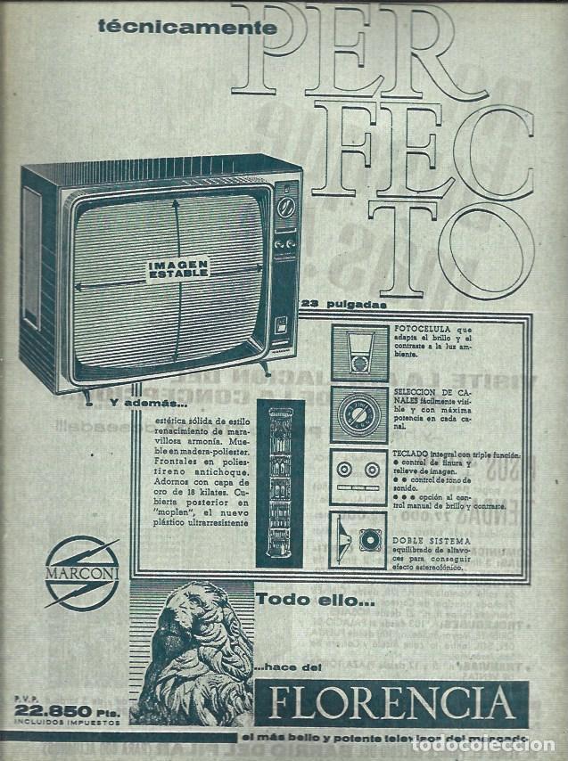 Sammelleidenschaft Andere Papierartikel: LAMINA 35469: Publicidad de televiso Florencia - VVAA