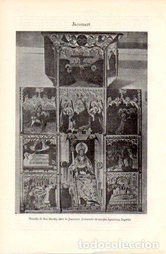 Otros art&iacute;culos de coleccionismo en papel: LAMINA V37337: Retablo de San Martin , Convento de monjas Agustinas de Segorve - Varios