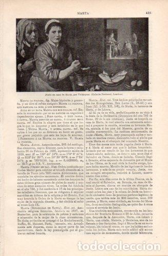 Otros art&iacute;culos de coleccionismo en papel: LAMINA V37121: Jesus en casa de Marta por Velazquez - Varios