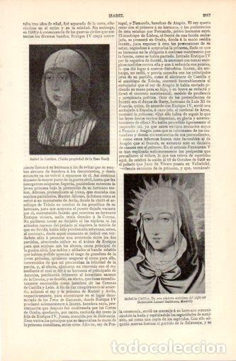 Sammelleidenschaft Andere Papierartikel: LAMINA V37278: Isabel la Catolica pintura anonima - Varios
