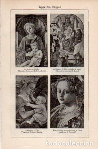 Sammelleidenschaft Andere Papierartikel: LAMINA V37963: Obras sobre la Virgen por Fra Filippo Lippi - Varios