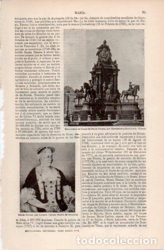 Sammelleidenschaft Andere Papierartikel: LAMINA V38070: Monumento de Maria Teresa en Viena - Varios