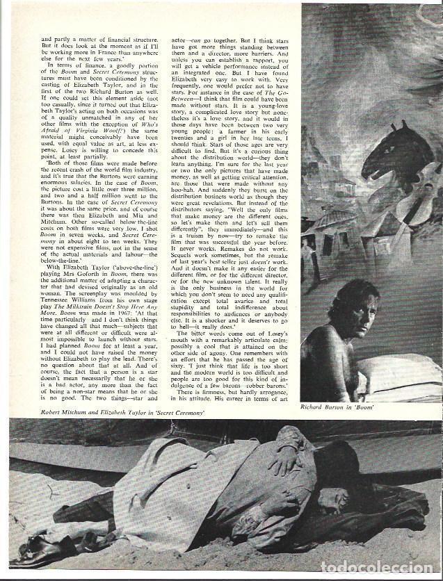 Otros art&iacute;culos de coleccionismo en papel: LAMINA 39484: Richard Burton en Boom y Robert Mitchum - VVAA