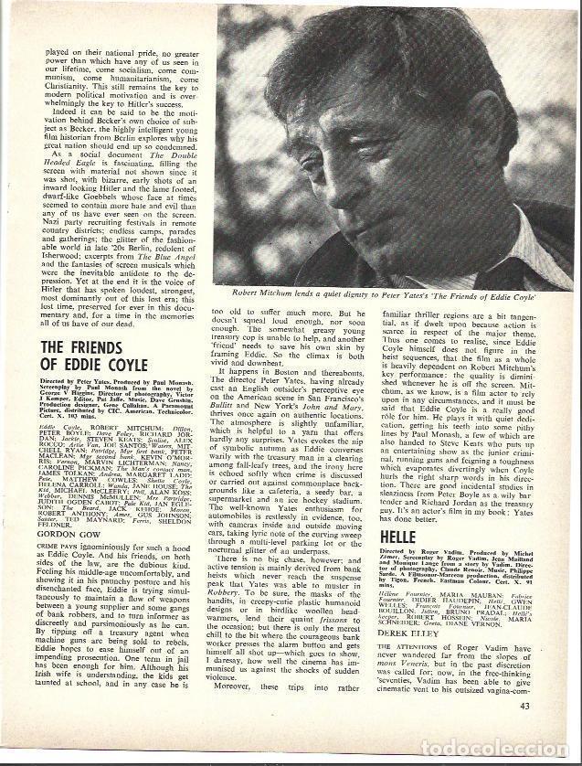 Otros art&iacute;culos de coleccionismo en papel: LAMINA 39555: Robert Mitchum en The Friends of Eddie Coyle - VVAA