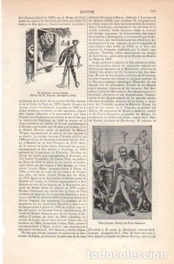 Otros art&iacute;culos de coleccionismo en papel: LAMINA V37759: Don Quijote por Tony Johannot - Varios