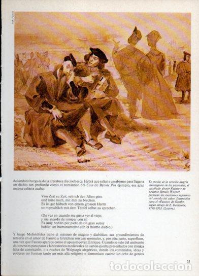 Otros art&iacute;culos de coleccionismo en papel: LAMINA V38259: Ilustracion para el Fausto de Goethe por Delacroix - Martin de Riquer