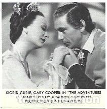 Otros art&iacute;culos de coleccionismo en papel: LAMINA 40001: Gary Cooper en The Adventures of Marco Polo