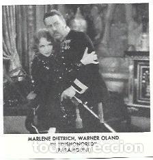 Otros art&iacute;culos de coleccionismo en papel: LAMINA 40036: Marlene Dietrich y Warner Oland en Dishonorated