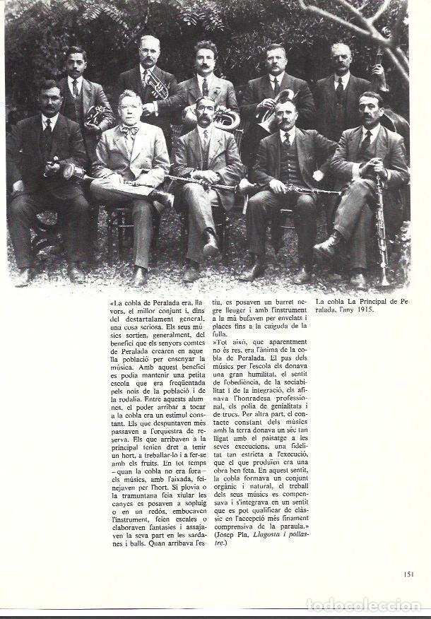 Otros art&iacute;culos de coleccionismo en papel: LAMINA 35945: Cobla La Principal de Peratallada en 1915 - Edmon Valles