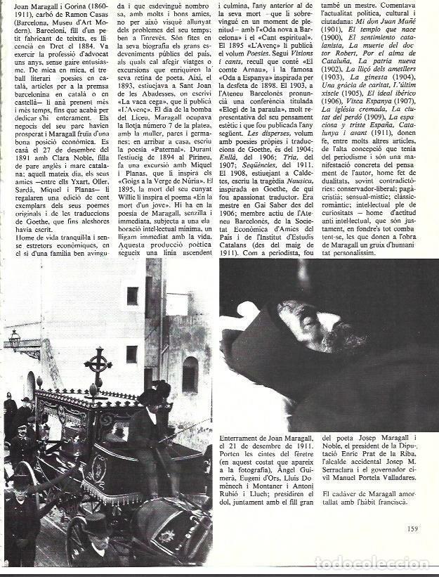 Otros art&iacute;culos de coleccionismo en papel: LAMINA 35949: Entierro de Joan Maragall en 1911 - Edmon Valles