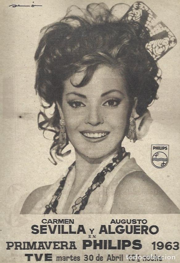 Otros art&iacute;culos de coleccionismo en papel: LAMINA 35841: Publicidad de Philips con Carmen Sevilla - VVAA