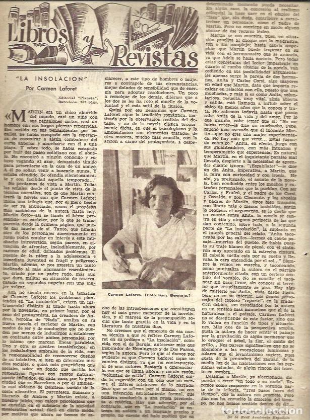 Otros art&iacute;culos de coleccionismo en papel: LAMINA 35857: Carmen Laforet - VVAA