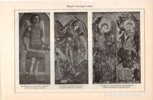 Otros art&iacute;culos de coleccionismo en papel: LAMINA V38393: San Miguel Arcangel obras varias - Varios