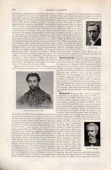 Otros art&iacute;culos de coleccionismo en papel: LAMINA V49952: Retrato de Juan Manen por Ramon Casas - Varios