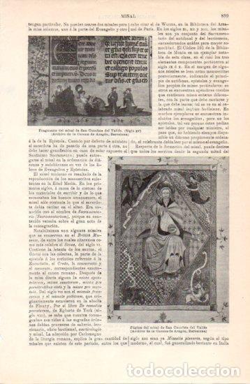 Otros art&iacute;culos de coleccionismo en papel: LAMINA V38491: Pagina del misal de San Cucufate del Valles - Varios