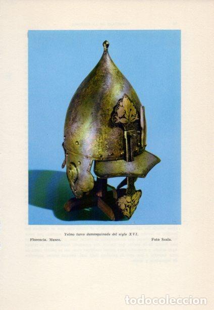 Otros art&iacute;culos de coleccionismo en papel: LAMINA V38846: Yelmo turco damasquinado del siglo XVI - Martin de Riquer