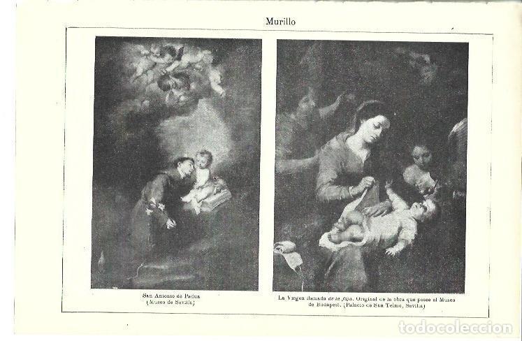 Otros art&iacute;culos de coleccionismo en papel: LAMINA ESPASA 39981: San Antonio de Padua y La Virgen de la faja, por Murillo - Varios