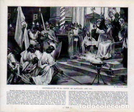 Otros art&iacute;culos de coleccionismo en papel: LAMINA V39026: Confirmacion de la Orden de Santiago por M. Ramirez - Manuel Sandoval del Rio