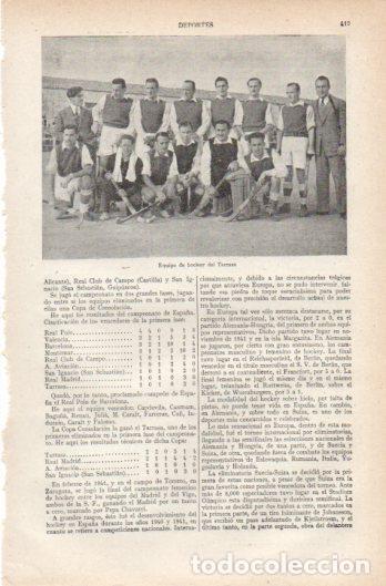 Collectionnisme Papier divers: LAMINA V39218: Equipode hockey del Tarrasa - Varios