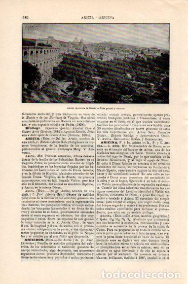 Otros art&iacute;culos de coleccionismo en papel: LAMINA V51256: Vista y viaducto en Ariccia, Roma - Varios.