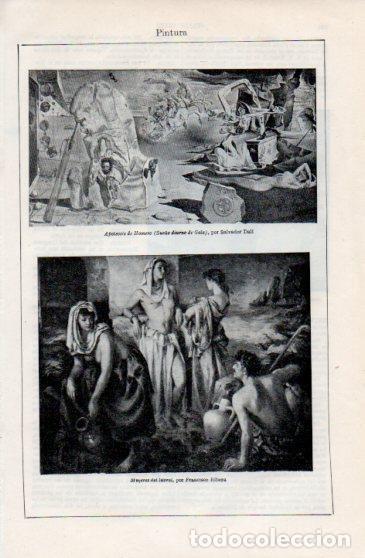 Otros art&iacute;culos de coleccionismo en papel: LAMINA V40197: Apoteosis de Homero por Dali y Mujeres del litoral por Ribera - Varios