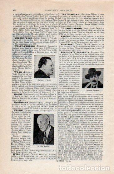 Otros art&iacute;culos de coleccionismo en papel: LAMINA V40187: Ignacio Zuloaga, Orville Wright y Enrique J. Wood - Varios