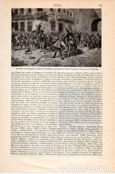 Otros art&iacute;culos de coleccionismo en papel: LAMINA V39815: El pueblo de Zaragoza pone en libertad al secretario de Felipe II por G. Melendez - V