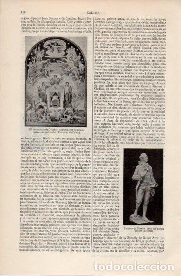 Otros art&iacute;culos de coleccionismo en papel: LAMINA V39974: Estatua de Goethe por Seffner - Varios
