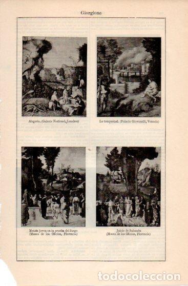 Sammelleidenschaft Andere Papierartikel: LAMINA V39943: Obras por Giorgione - Varios