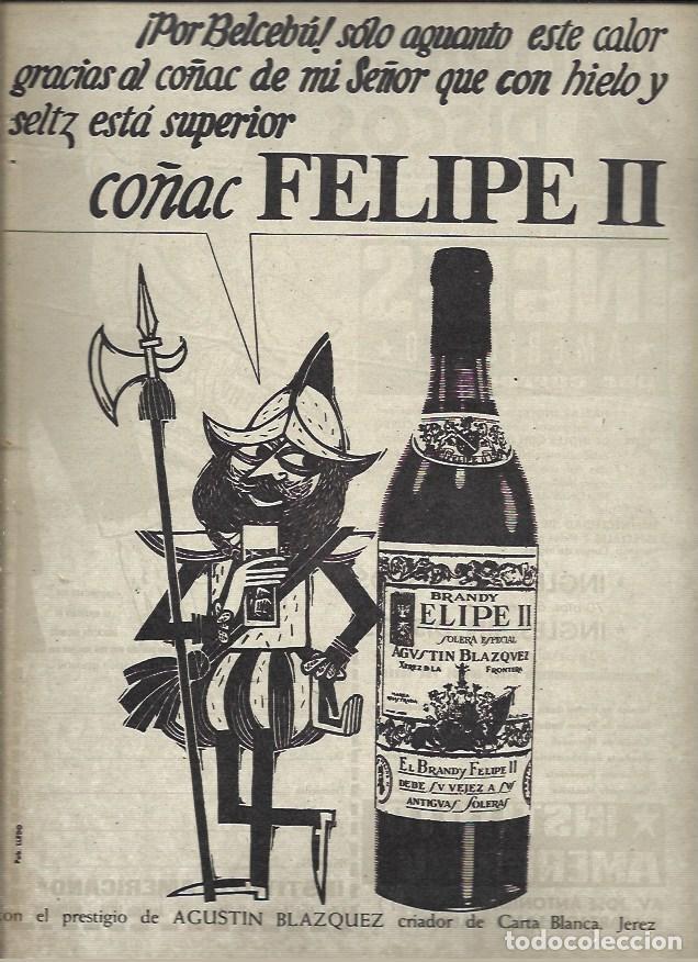 Otros art&iacute;culos de coleccionismo en papel: LAMINA 40936: Co&ntilde;ac Felipe II, publicidad - VVAA