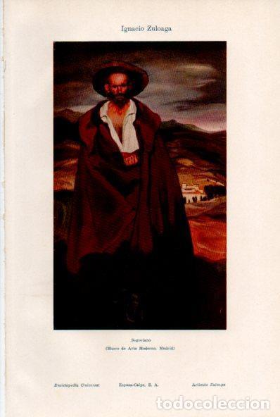 Otros art&iacute;culos de coleccionismo en papel: LAMINA ESPASA V52042: Segoviano por Ignacio de Zuloaga - Varios