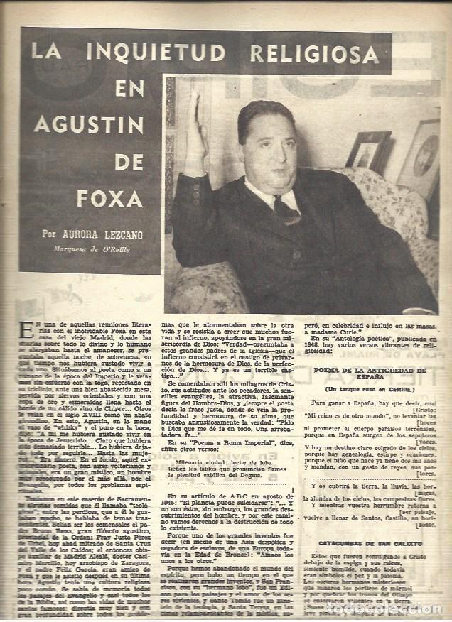Otros art&iacute;culos de coleccionismo en papel: LAMINA 36657: Agustin de Foxa - VVAA