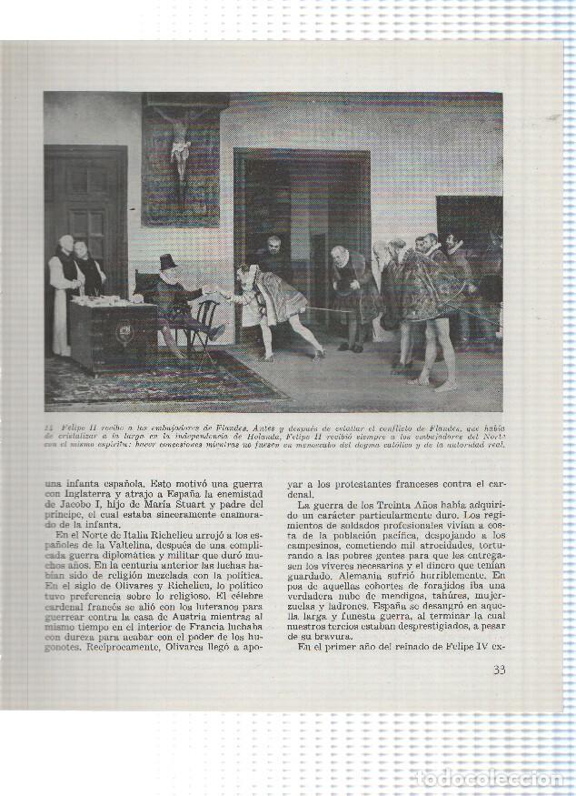 Otros art&iacute;culos de coleccionismo en papel: Lamina: Felipe II recibe a los embajadores de Flandes y Muerte de Felipe II