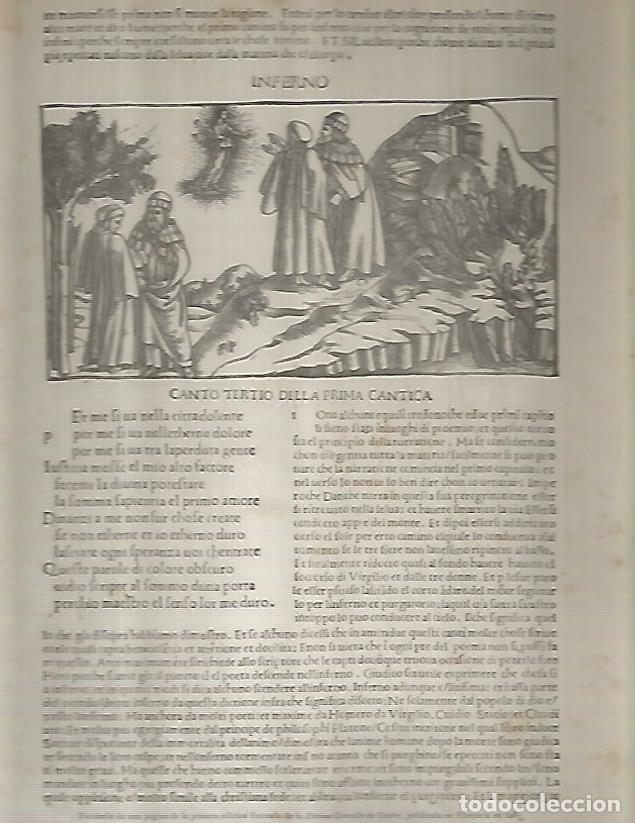 Otros art&iacute;culos de coleccionismo en papel: LAMINA 9588: Facsimil de una pagina de la Divina Comedia de Dante de 1483 - Varios