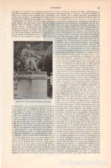 Otros art&iacute;culos de coleccionismo en papel: LAMINA V41796: Monumento a Rousseau en Ginebra - Varios