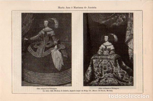 Otros art&iacute;culos de coleccionismo en papel: LAMINA V41492: Reina Maria de Austria por Velazquez - Varios