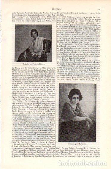 Otros art&iacute;culos de coleccionismo en papel: LAMINA V41650: Retrato por Pachecho Picasso y Marinowska - Varios