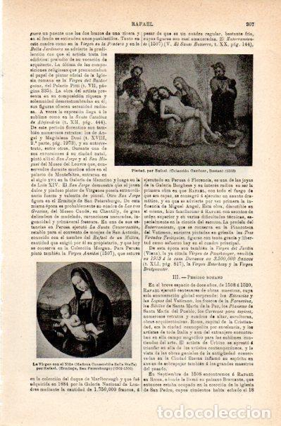 Sammelleidenschaft Andere Papierartikel: LAMINA V42191: Piedad y La Virgen con el Ni&ntilde;o por Rafael - Varios