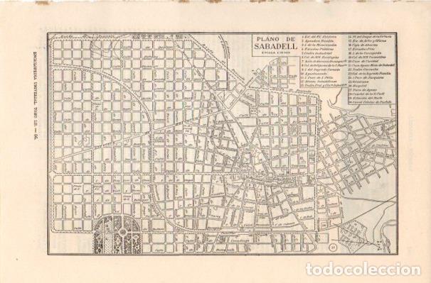 Sammelleidenschaft Andere Papierartikel: LAMINA V41912: Plano de Sabadell, Barcelona - Varios