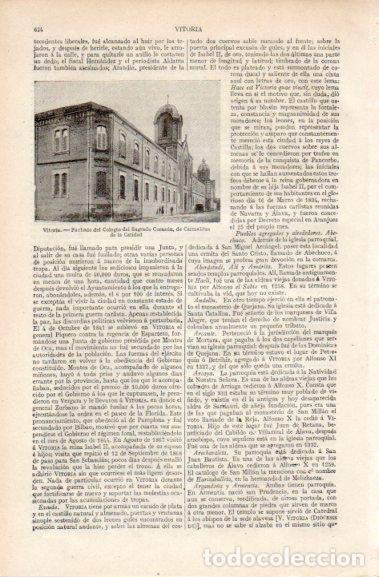 Otros art&iacute;culos de coleccionismo en papel: LAMINA V42779: Colegio del Sagrado Corazon de Vitoria - Varios