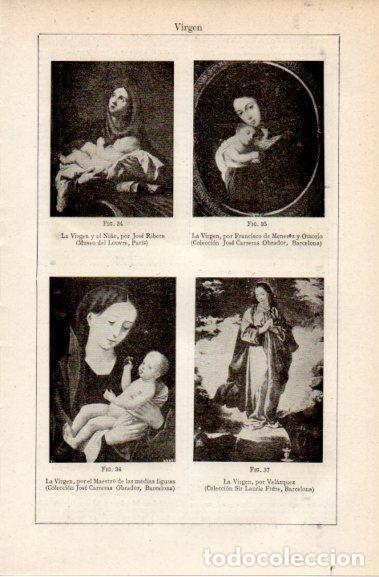 Otros art&iacute;culos de coleccionismo en papel: LAMINA V42733: La Virgen y el Ni&ntilde;o por Ribera y por Velazquez - Varios