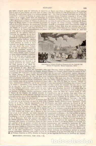 Otros art&iacute;culos de coleccionismo en papel: LAMINA V42826: Los restos de Voltaire hacia el Panteon por Lagrenee - Varios