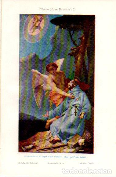 Altri oggetti di carta: LAMINA V42602: La Impresi&oacute;n de las llagas de San Francisco por Tiepolo - Varios