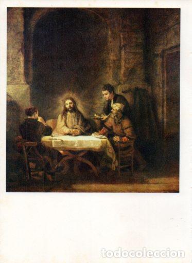 Sammelleidenschaft Andere Papierartikel: LAMINA V43063: Los peregrinos por Rembrandt - Germain Bazin