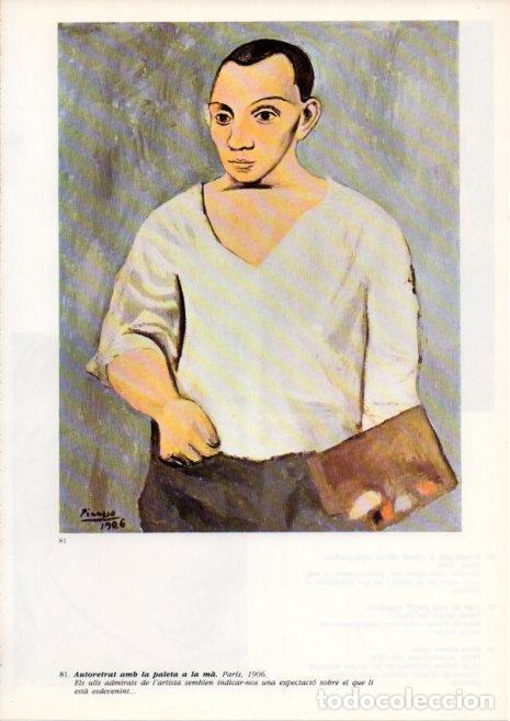 Otros art&iacute;culos de coleccionismo en papel: LAMINA V43103: Picasso. Autoretat amb la paleta a la ma - Josep Palau i Fabre