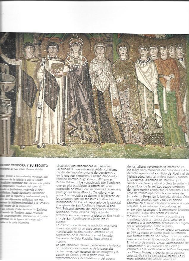 Outros artigos de papel: LAMINA 37337: Teodora y su seuito, mosaico en Ravena - VVAA