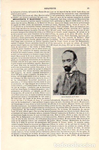 Otros art&iacute;culos de coleccionismo en papel: LAMINA V43971: Jacinto Benavente por R. Casas - Varios