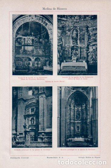 Otros art&iacute;culos de coleccionismo en papel: LAMINA V43744: Iglesias de Santiago y Santa Maria en Medina de Rioseco - Varios